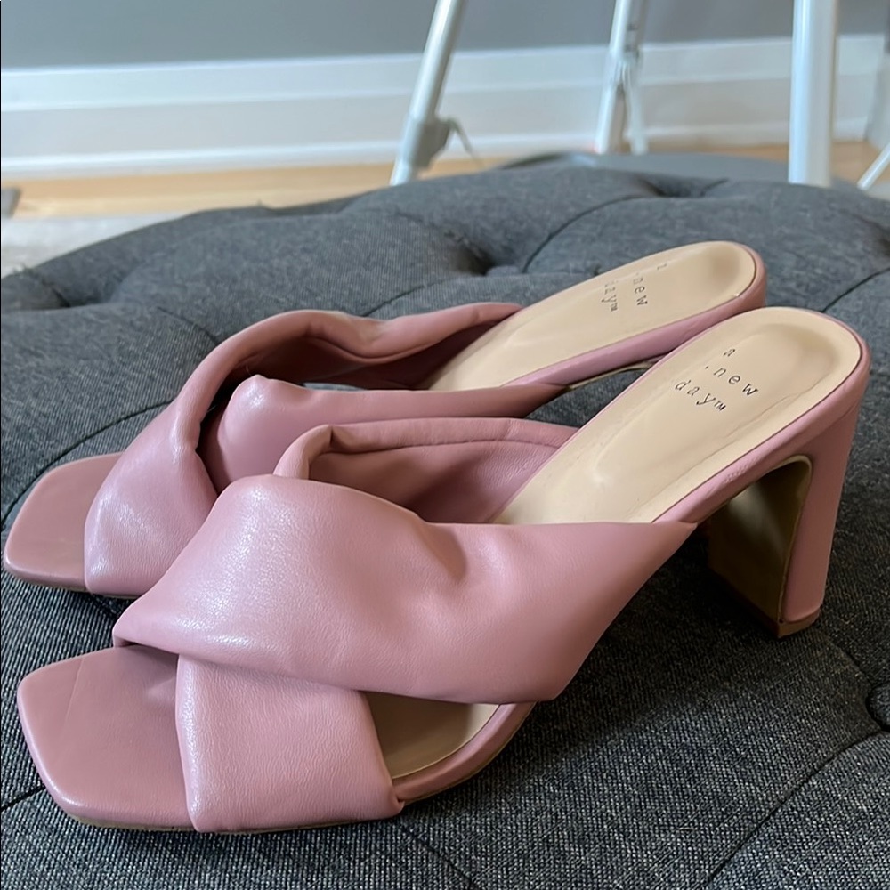 A New Day Women's Pink Heeled Sandals from Target size 8